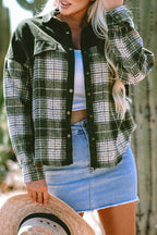 Emma Snap Colorblock Plaid Shacket