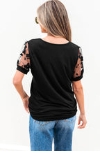 Valery Flora Lace Crew Neck Top