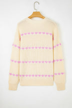 Navy Valentine Ribbed Knit Sweater
