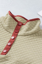 Maisie Binding Snap Geometric Pullover