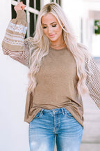 Harper Striped Patchwork Loose Long Sleeve Top