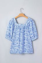 Lyanna Sleeve Pleated Floral Blouse