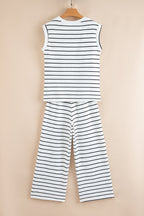 Avery Stripe Casual Wide Leg 2pcs