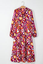 Alina Collared Tiered Long Dress