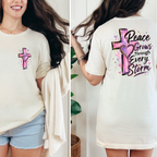 Wholesale Peace Grows Through Every Storm Graphic Tee - Natural