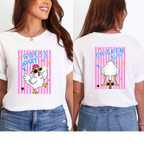 Wholesale Guess What Chicken Butt Graphic Tee - White Tee