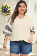 Mariana Patchwork Half Sleeve PLUS Top