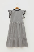 Opal Contrast Trim Midi Dress