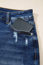 Holland Hem Distressed Whiskery Shorts