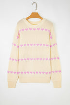 Navy Valentine Ribbed Knit Sweater