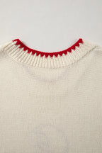 Emmeline Plaid Crawfish Knit Sweater