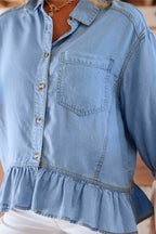 Daphne High Low Chambray Shirt