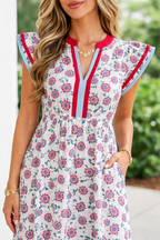 Milani Flutter Sleeve Long Dress