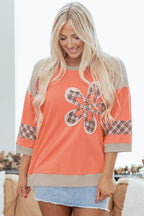 Adele Patchwork Bracelet Sleeve Top