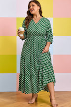 Johanna Ruffle Hem Casual PLUS Dress