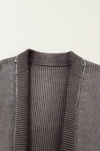 Sunny Patchwork Knit Open Sweater