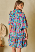 Emerie Sleeve Slit Ruffled Dress