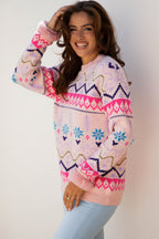 Kayaetta Knit Feather Cuffed Sweater
