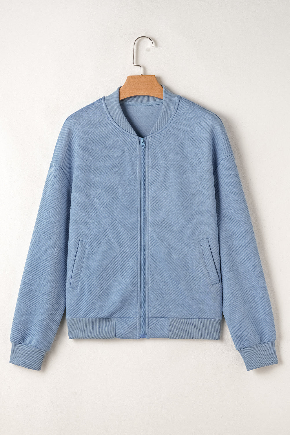Nylah Stand Zipper Bomber Jacket