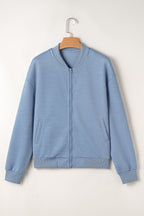 Nylah Stand Zipper Bomber Jacket