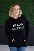 IN STOCK Corrine Embroidered Hoodie - In God We Trust FINAL SALE
