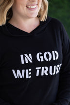 IN STOCK Corrine Embroidered Hoodie - In God We Trust FINAL SALE