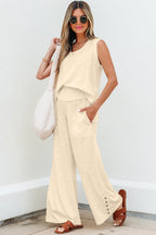 Kassidy Solid Color Tank Top Set