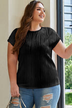 Abby Color Wavy Textured PLUS Tee