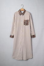 Caroline Contrast Patchwork Long Shirt Dress