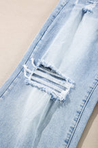 Saige Wash Distressed Straight Jeans