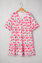 Zariah Ruffled Half Sleeve PLUS Dress