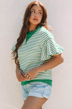 Sol Ruffle Short Sleeve Top
