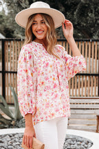Sienna Floral Tassel Tie Tunic Blouse