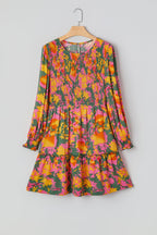 Anna Smocked Ruffled Mini Dress