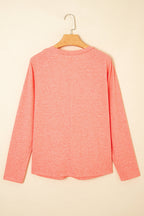 Rachel Floral Patchwork V Neck Long Sleeve Top