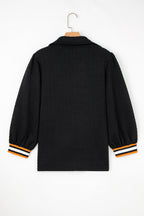 Keziah Patchwork Polo Collar Pullover