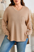 Abby Shoulder Knit Tunic PLUS Top