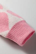 Skylar Heart Print Knit Sweater
