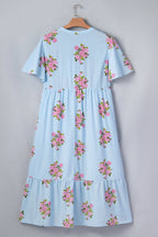 Lucy Print Scalloped Trim PLUS Dress