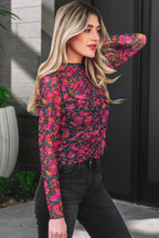 Leona Sleeve Mock top Long Sleeve Top