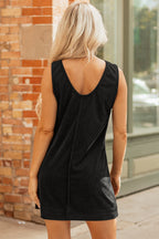 Emapia Corduroy Sleeveless Mini Dress