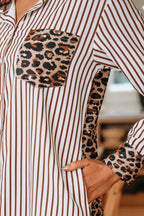 Caroline Contrast Patchwork Long Shirt Dress
