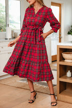 Della Ruffle Hem Long Dress