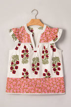 Zora Trim Flutter Cotton Blouse