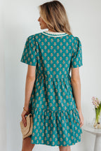 Clover Short Sleeve Floral Dress