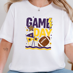 Wholesale Custom Color Game Day Graphic Tee - Purple/Gold