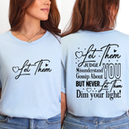 Wholesale Let Them Words Graphic Tee - Baby Blue Tee