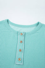 Aria Knit Colorblock Henley Top