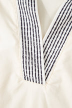 Micah Sleeve Contrast Patchwork Blouse