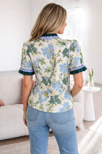 Mila Trim Short Sleeve Blouse